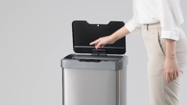 Amazon.com: EKO Contenedor de basura rectangular con sensor de